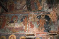 LBL1703951-1200  Interior paintings in hermitage at Lake Megali Prespa.© Leif Bisschop-Larsen / Naturfoto.